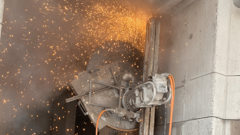 concrete cutting wall